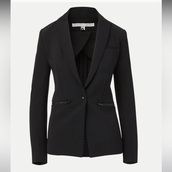 Veronica Beard Iconic Scuba Dickey Jacket in Black - Picture 1 of 7